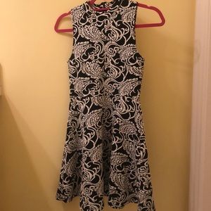 Black and white cocktail dress.